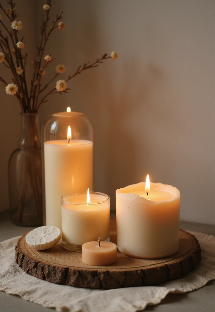 10 Bathroom Lighting Ideas for Every Mood - 9. Eco-Friendly Bathroom Candles