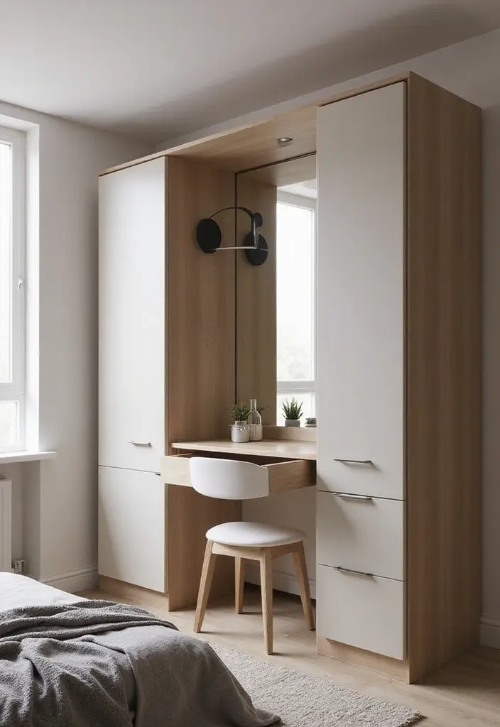 10 Bedroom Wardrobe Designs That Maximize Storage - 2. Multi-Functional Wardrobe