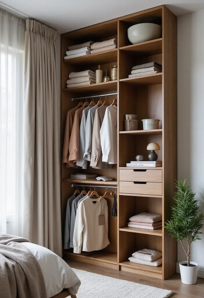 10 Bedroom Wardrobe Designs That Maximize Storage - 8. Wardrobe with Vertical Storage
