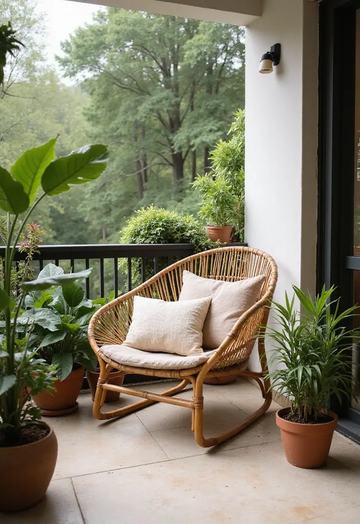 10 Best Balcony Chairs for Outdoor Relaxation - 1. The Sleek Bamboo Lounge Chair