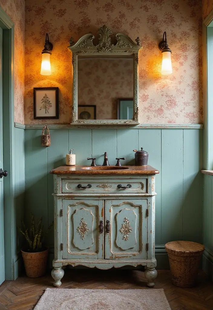 10 Best Bathroom Cabinets for Organized Spaces - 6. Vintage Revival