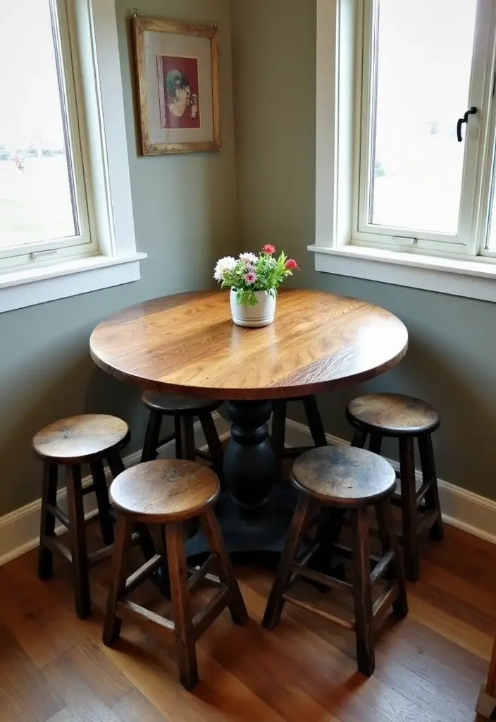 10 Best Dining Room Round Tables for Small Spaces - 2. Rustic Elegance