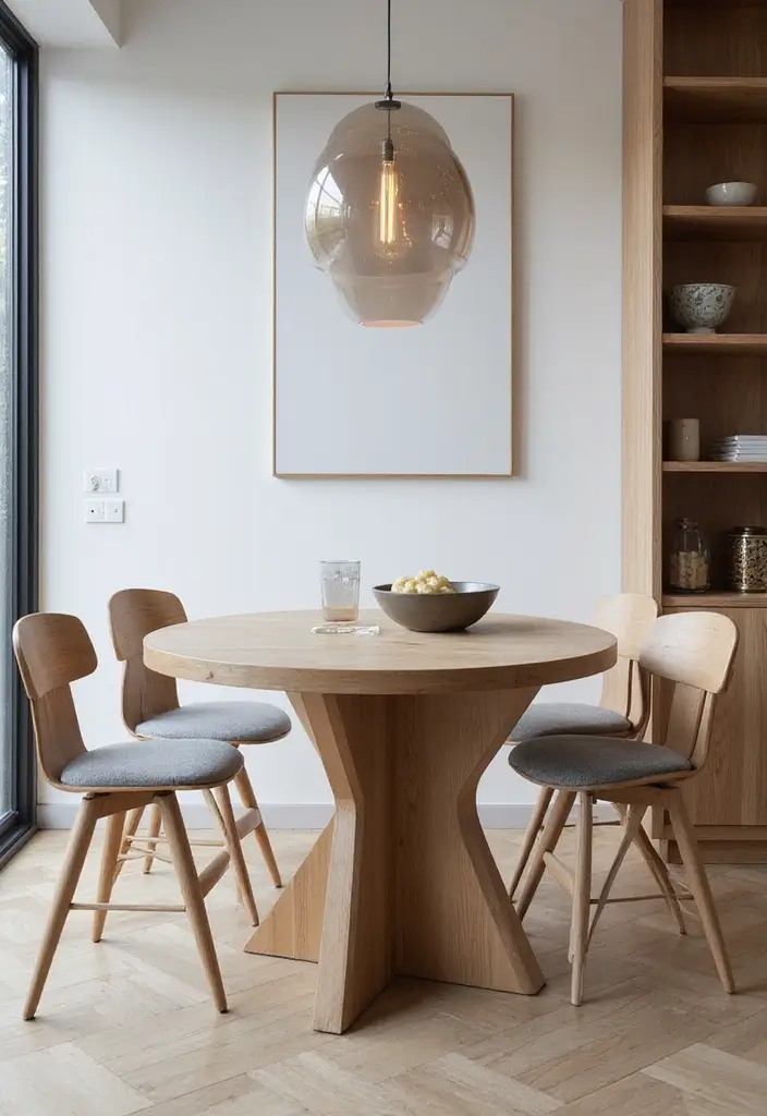 10 Best Dining Room Round Tables for Small Spaces - 3. Modern Round Pedestal Table