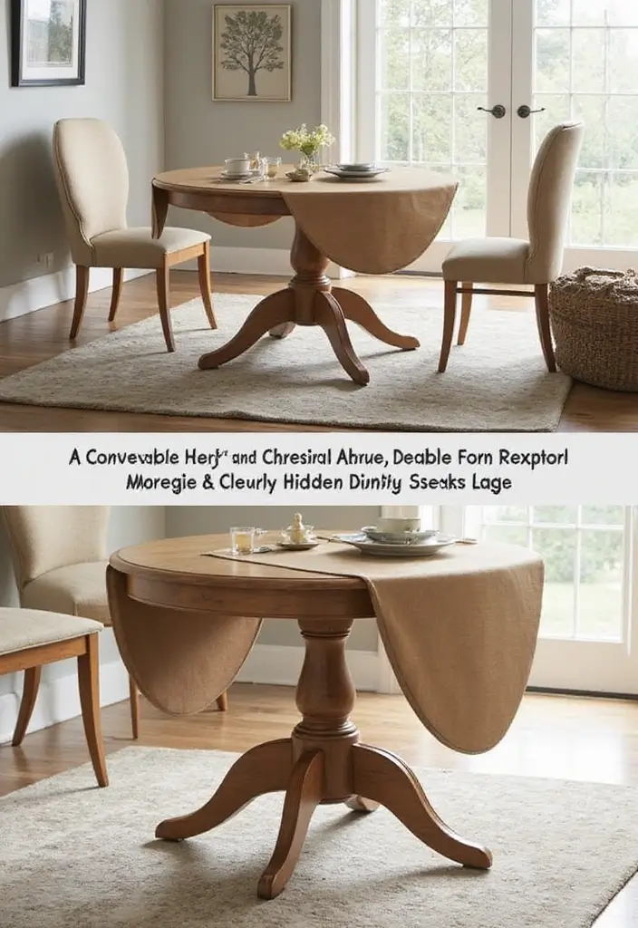 10 Best Dining Room Round Tables for Small Spaces - 4. Convertible Dining Table