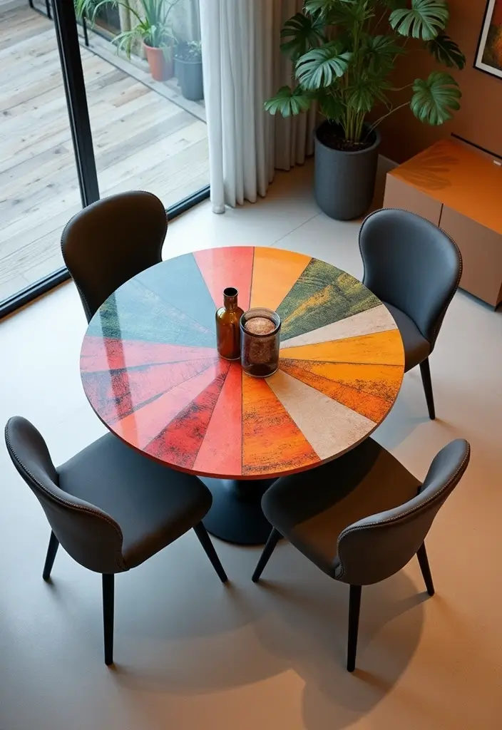 10 Best Dining Room Round Tables for Small Spaces - 7. Geo-Shape Round Table