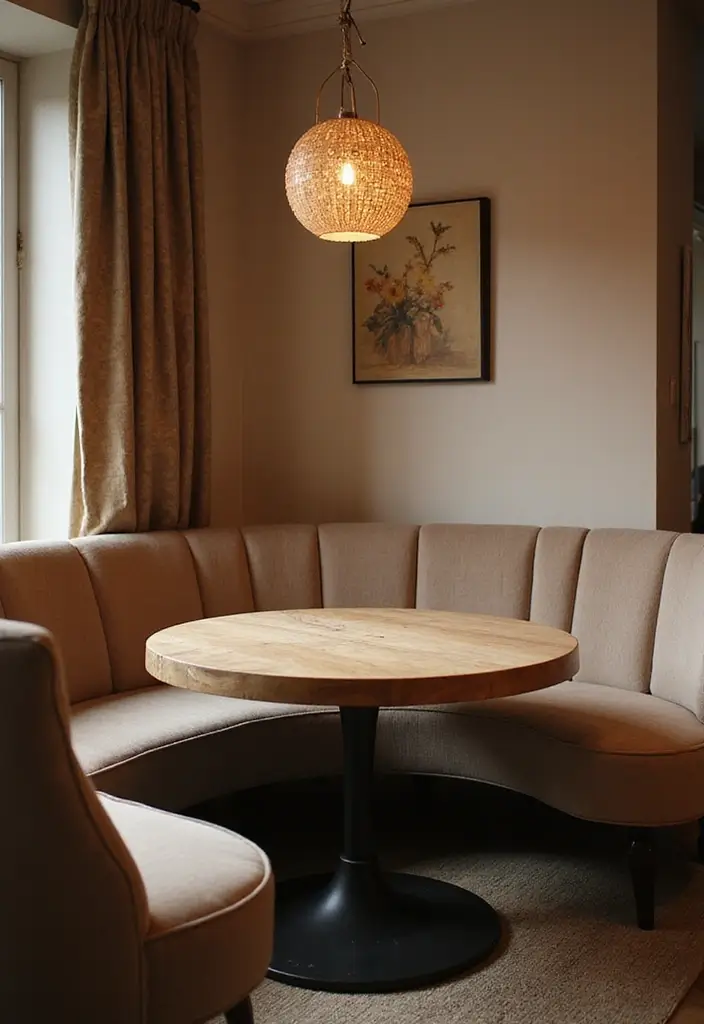 10 Best Dining Room Round Tables for Small Spaces - 8. Upholstered Round Table