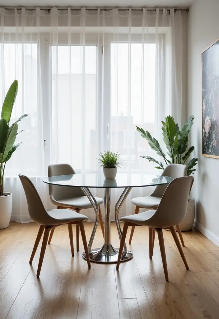 10 Best Dining Room Round Tables for Small Spaces - 9. Glass Top Round Table