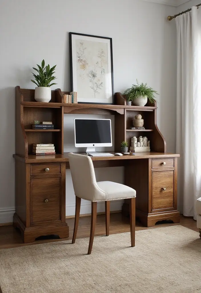 10 Best Home Office Desks for Small Spaces - 2. Writing Desk with Storage