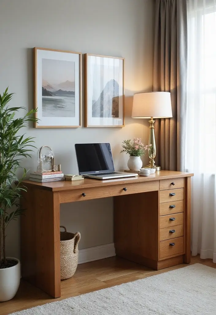 10 Best Home Office Tables for Every Need - 4. Stylish Workstation with Storage