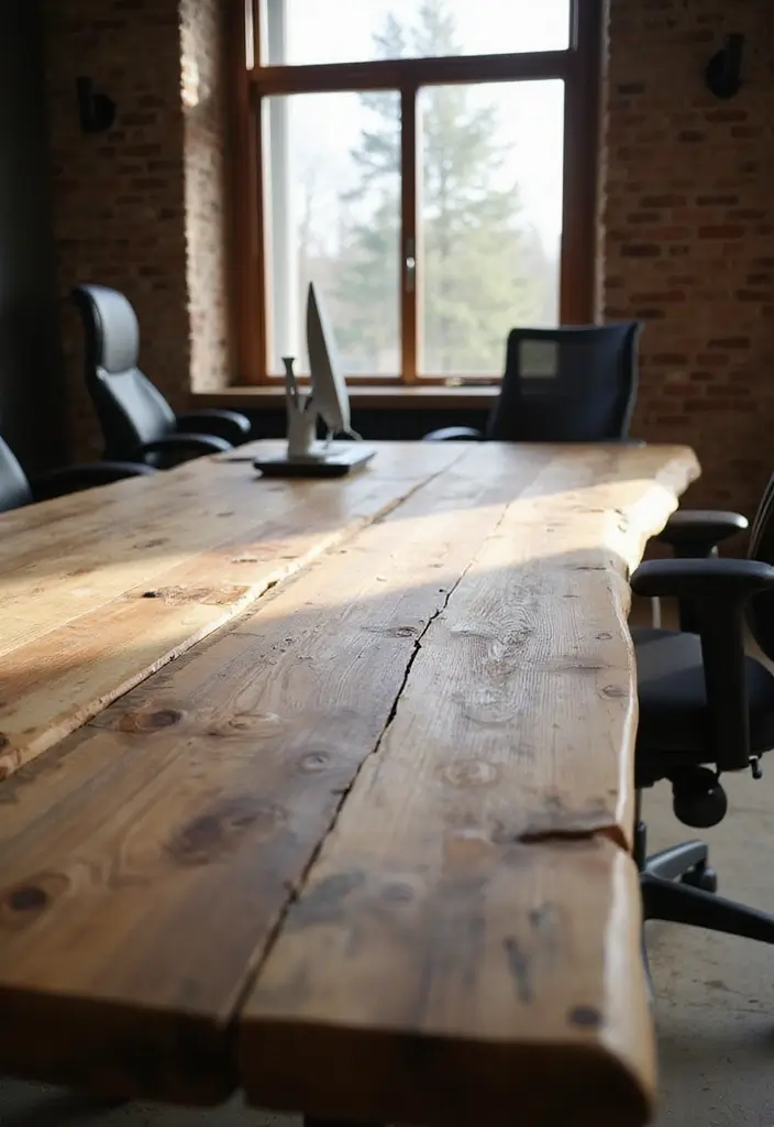 10 Best Home Office Tables for Every Need - 5. Rustic Wooden Table