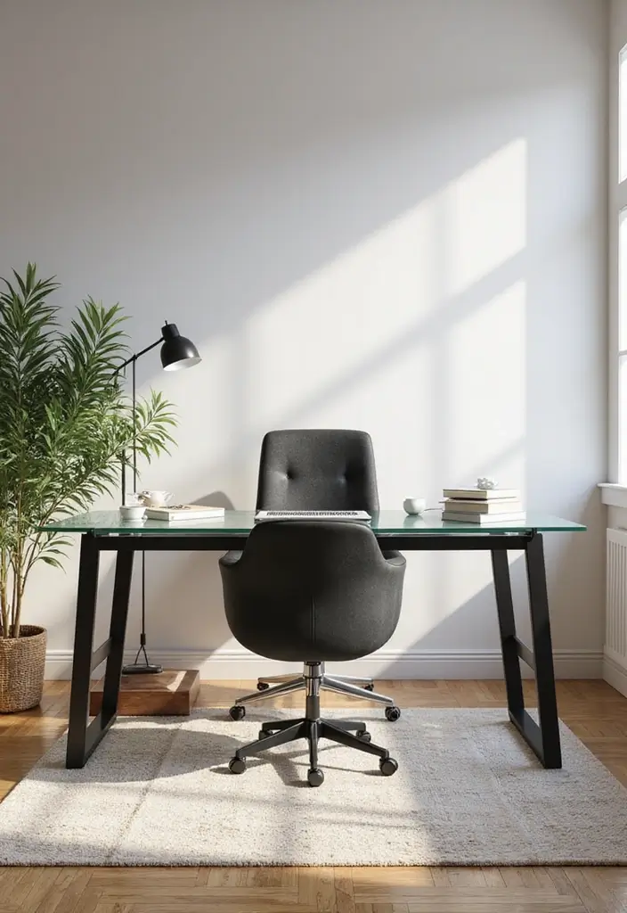 10 Best Home Office Tables for Every Need - 8. Glass Top Table