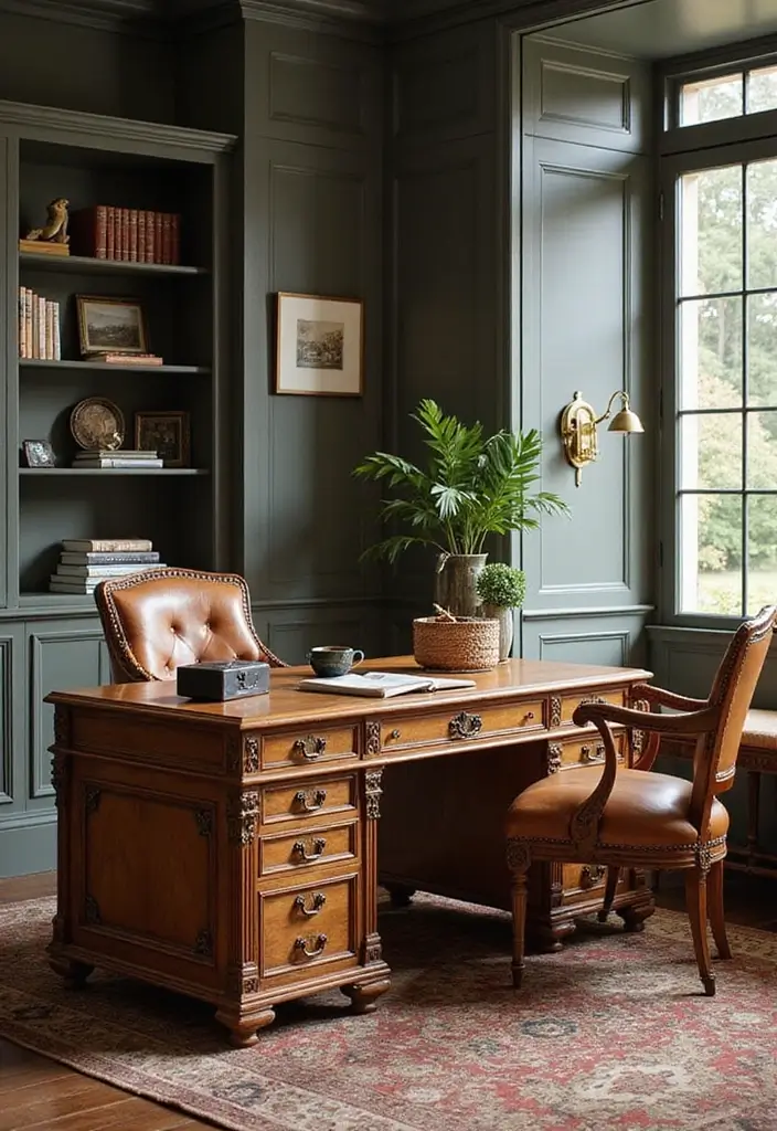 10 Best Home Office Tables for Every Need - 9. Vintage-Inspired Desk