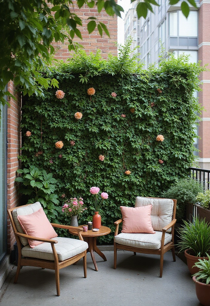 10 Creative Balcony Privacy Screen Solutions - 7. Green Walls with Trellis Systems