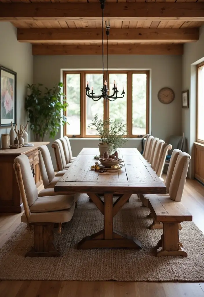 10 Dining Room Tables with Benches for Family Meals - 3. Extendable Dining Table with Bench Seating