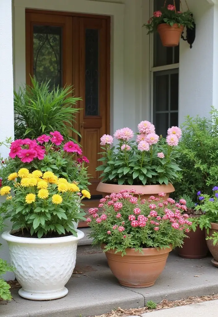10 Fall Decor Porch Ideas for a Warm Welcome - 6. Seasonal Plants