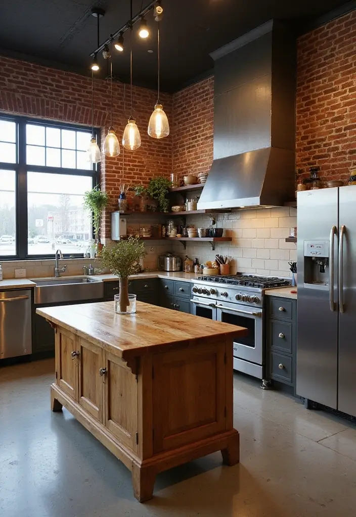 10 Gorgeous Kitchens with Islands to Inspire You - 2. Industrial Chic Meets Modern