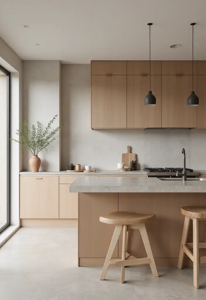10 Gorgeous Kitchens with Islands to Inspire You - 6. Zen and Serene Spaces