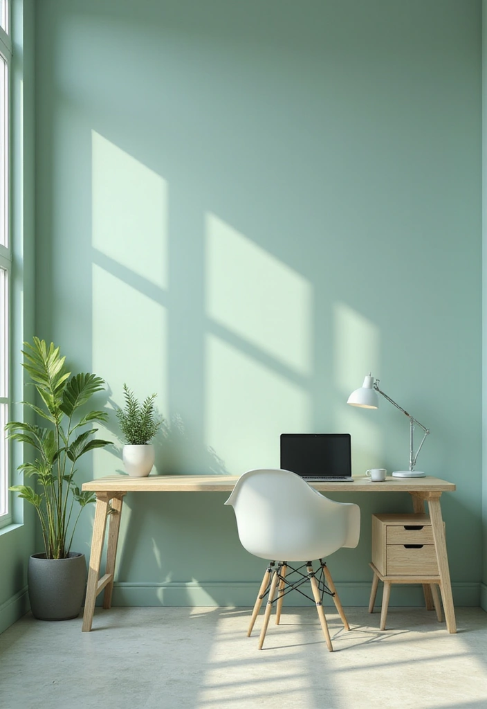 10 Home Office Decor Tips for a Productive Day - 7. Incorporate Calming Colors