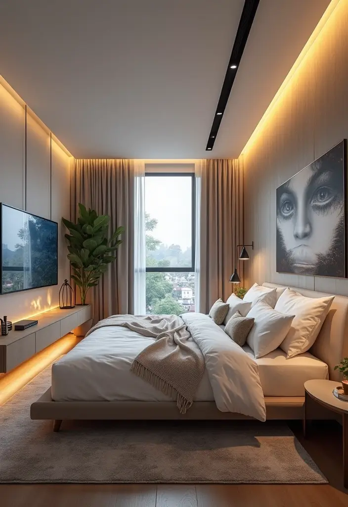 10 Incredible Bedroom Makeover Stories - 8. The Smart Tech Sanctuary