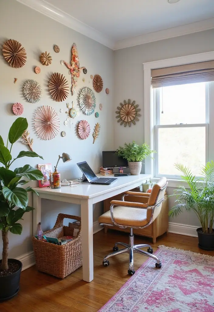 10 Inspiring Home Office Design Ideas for an Eco-Friendly Workspace - 6. Incorporate DIY Decor