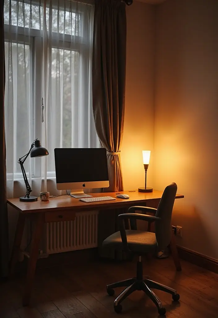 10 Inspiring Home Office Design Ideas for an Eco-Friendly Workspace - 7. Choose Energy-Efficient Lighting
