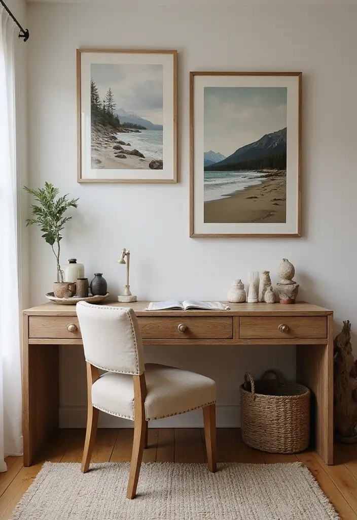 10 Inspiring Home Office Design Ideas for an Eco-Friendly Workspace - 9. Add Personal Touches with Natural Elements
