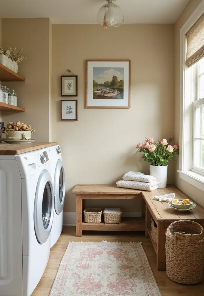 10 Inspiring Laundry Room Makeover Stories - 10. Cozy Cottage Feel