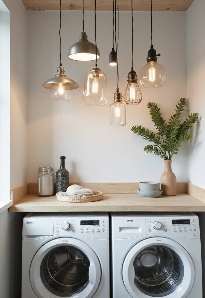 10 Laundry Room Lighting Ideas for a Bright Space - 1. Pendant Lights for Stylish Illumination