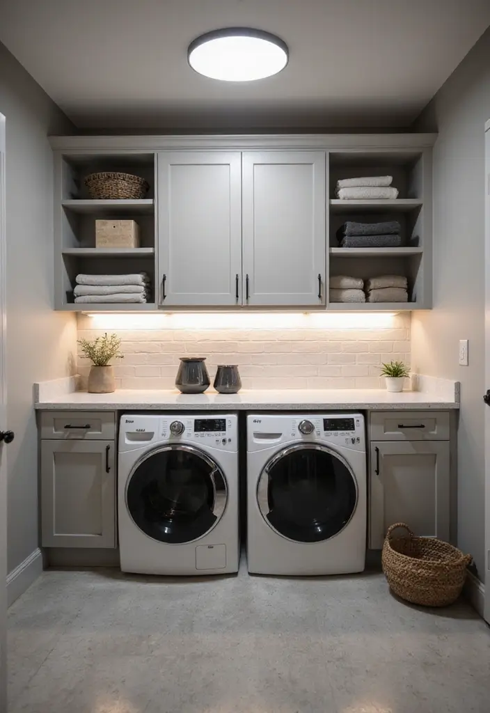 10 Laundry Room Lighting Ideas for a Bright Space - 10. Smart Lighting Options for Ultimate Control