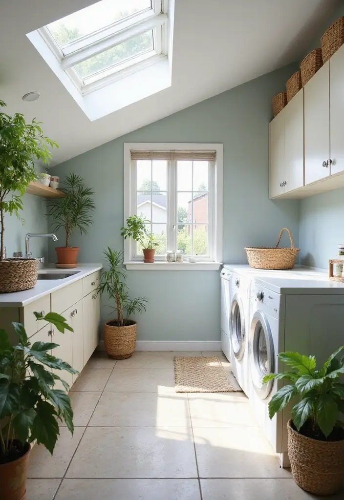 10 Laundry Room Lighting Ideas for a Bright Space - 5. Skylights for Natural Light