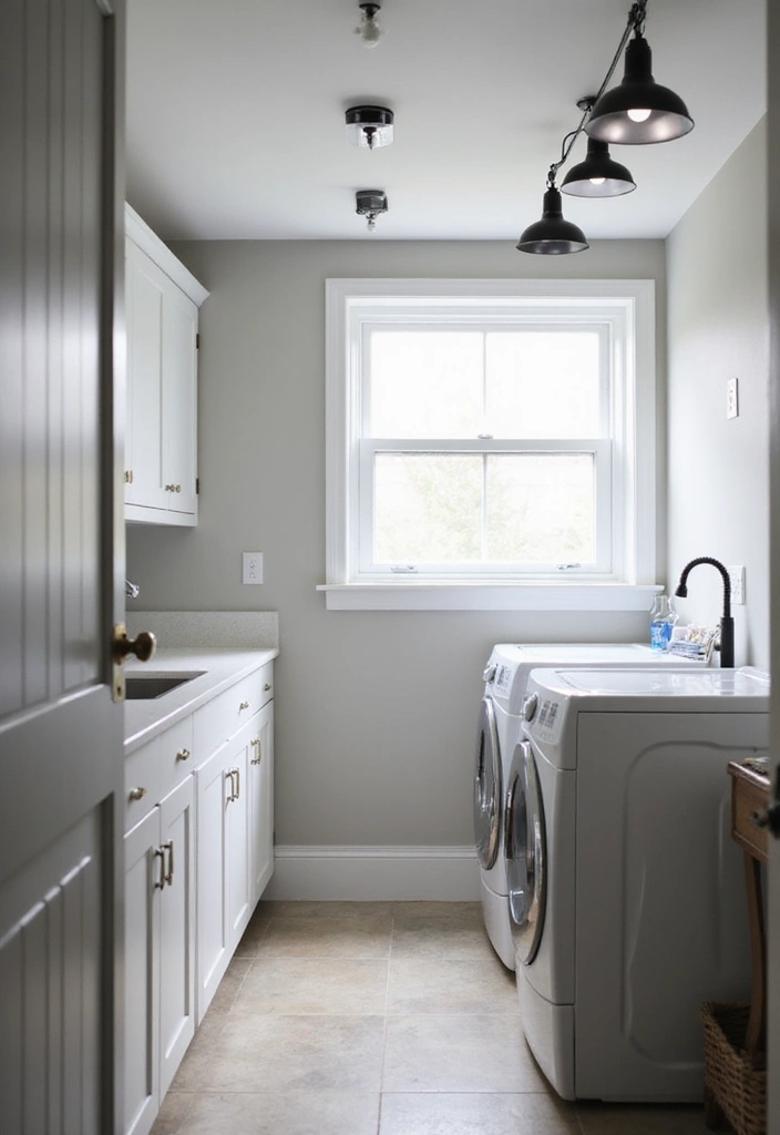 10 Laundry Room Lighting Ideas for a Bright Space - 8. Multi-Functional Lighting Solutions