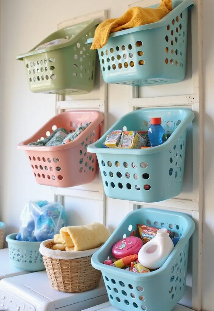 10 Laundry Room Organizer Products You Need - 7. Hanging Storage Baskets