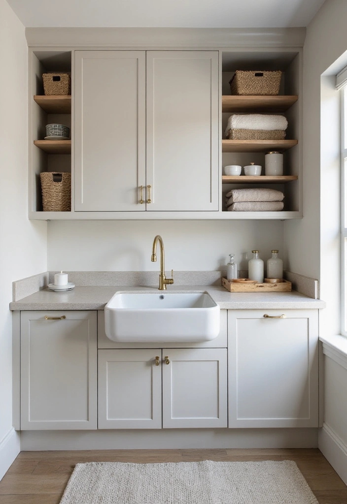 10 Laundry Rooms with Sink for Extra Convenience - 1. Modern Minimalism Meets Functionality