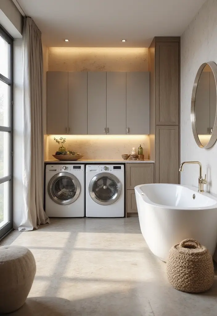 10 Laundry Rooms with Sink for Extra Convenience - 7. Luxurious Spa-Inspired Spaces