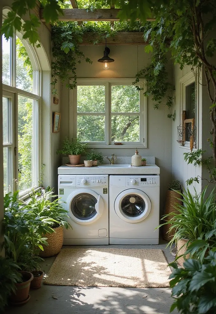 10 Laundry Rooms with Sink for Extra Convenience - 9. Outdoor Laundry Rooms with a View