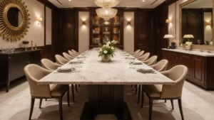 10 Luxurious Dining Room Marble Table Ideas