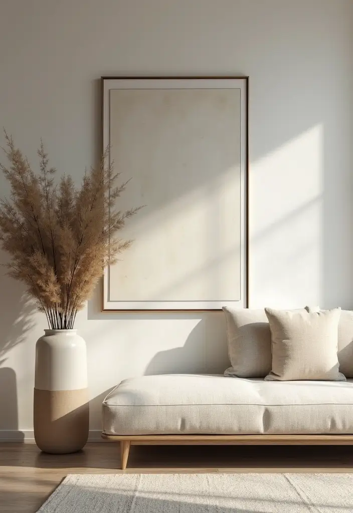 10 Minimalist Home Decorating Tips for Elegance - 9. Use Art Sparingly