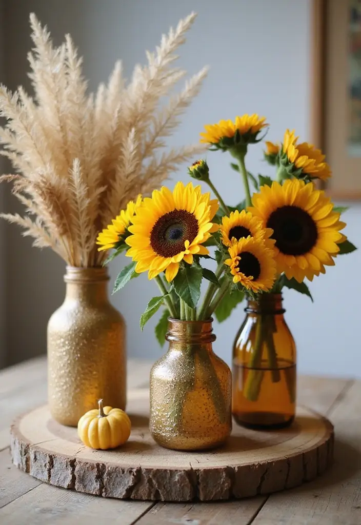 10 Simple Fall DIY Decor Anyone Can Make - 4. Rustic Seeded Glass Vases