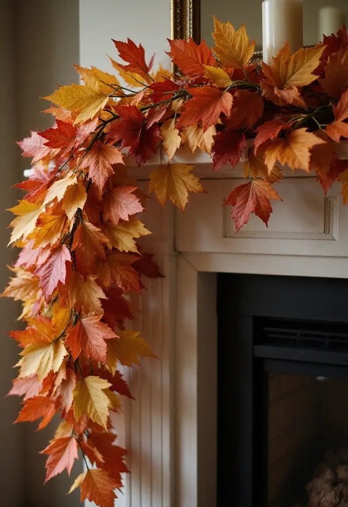 10 Simple Fall DIY Decor Anyone Can Make - 5. DIY Leaf Garlands