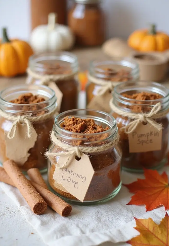 10 Simple Fall DIY Decor Anyone Can Make - 6. Pumpkin Spice Jars