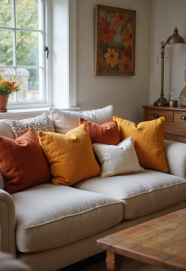 10 Simple Fall DIY Decor Anyone Can Make - 8. Cozy Throw Pillows