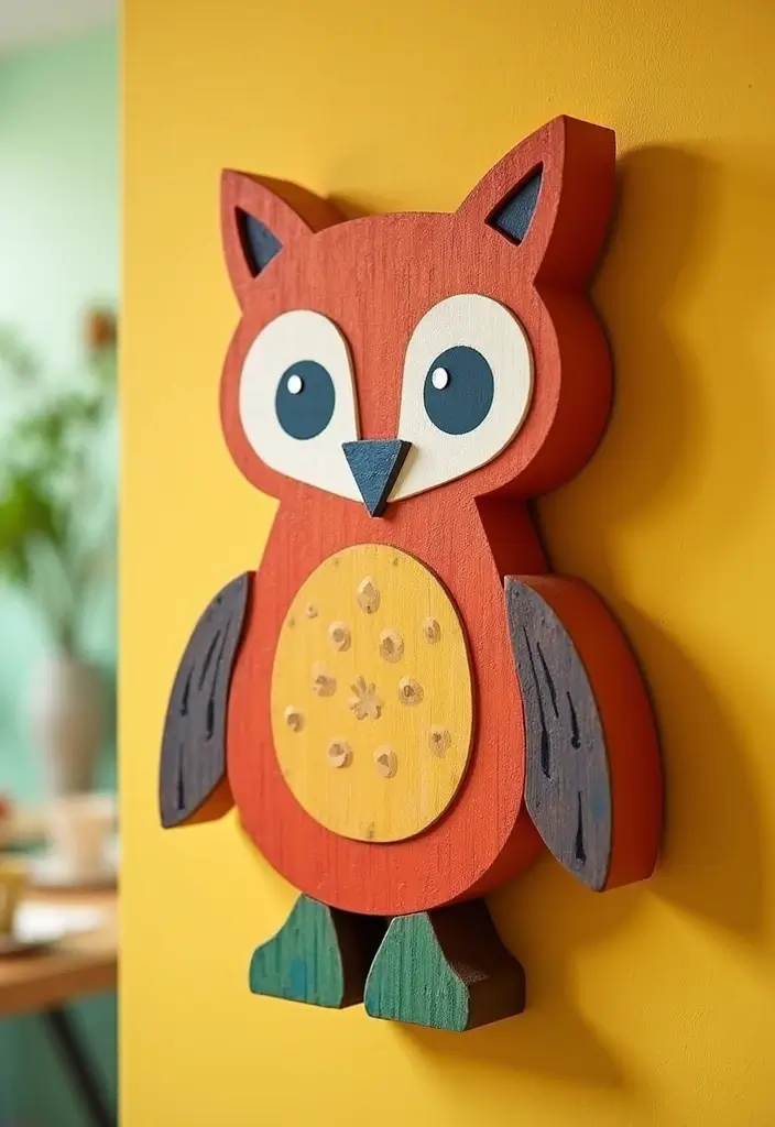 10 Unique Wall Art Wooden Designs to Elevate Your Home Decor - 10. Whimsical Wooden Animal Art