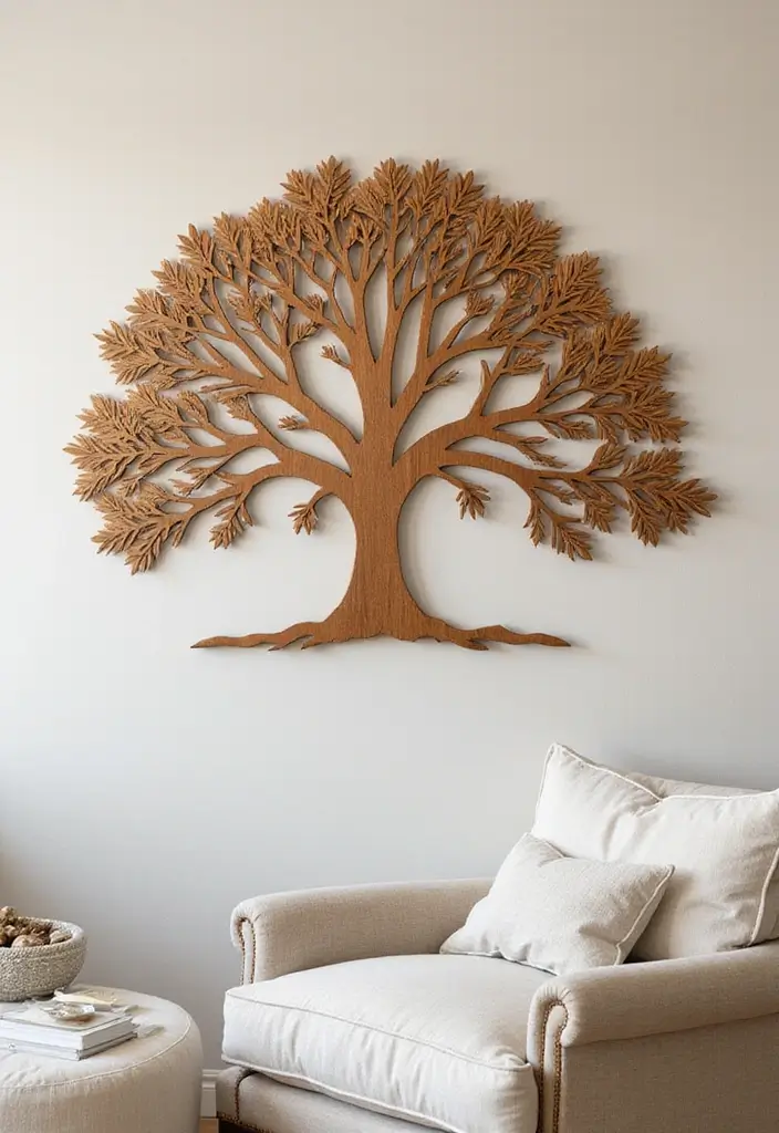 10 Unique Wall Art Wooden Designs to Elevate Your Home Decor - 3. Nature-Inspired Wooden Wall Art