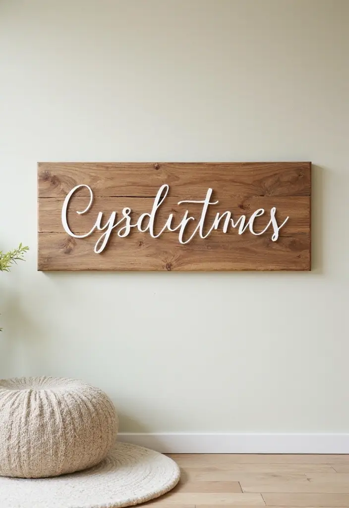10 Unique Wall Art Wooden Designs to Elevate Your Home Decor - 4. Customized Wooden Name Displays