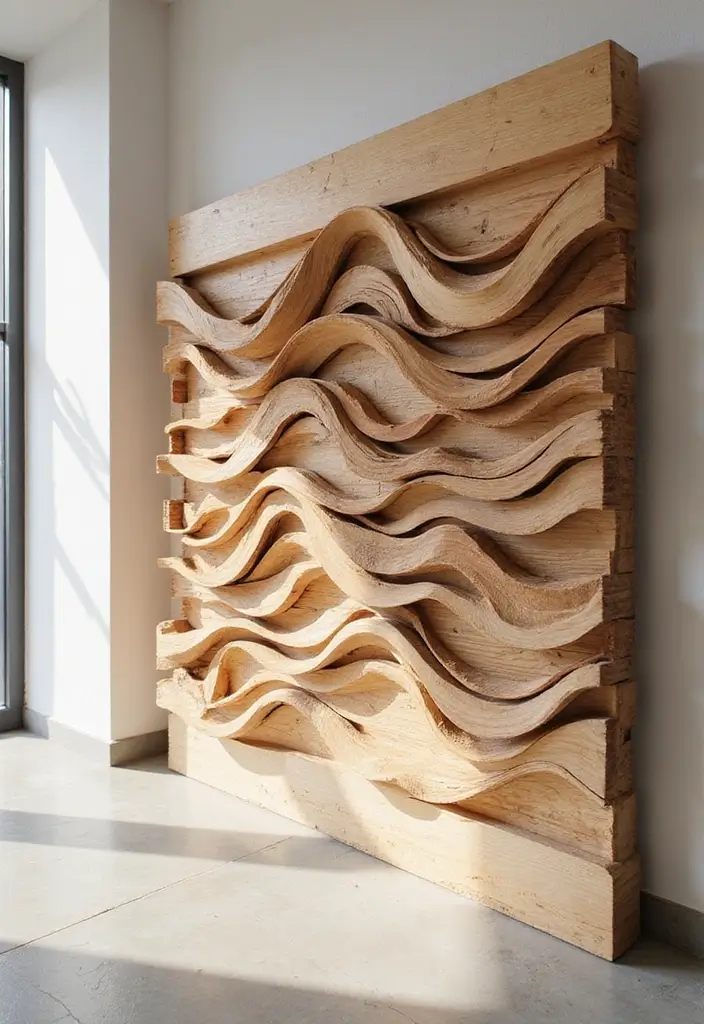10 Unique Wall Art Wooden Designs to Elevate Your Home Decor - 5. 3D Wooden Wall Sculptures
