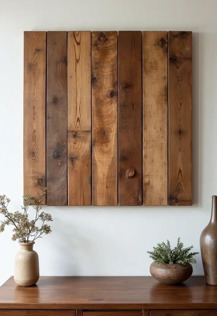10 Unique Wall Art Wooden Designs to Elevate Your Home Decor - 8. Reclaimed Wood Art