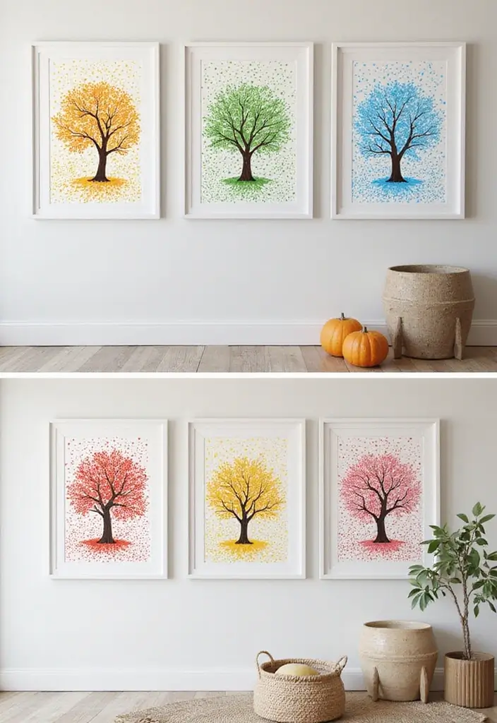 10 Wall Art Ideas DIY for Creative Souls - 10. Seasonal Wall Art