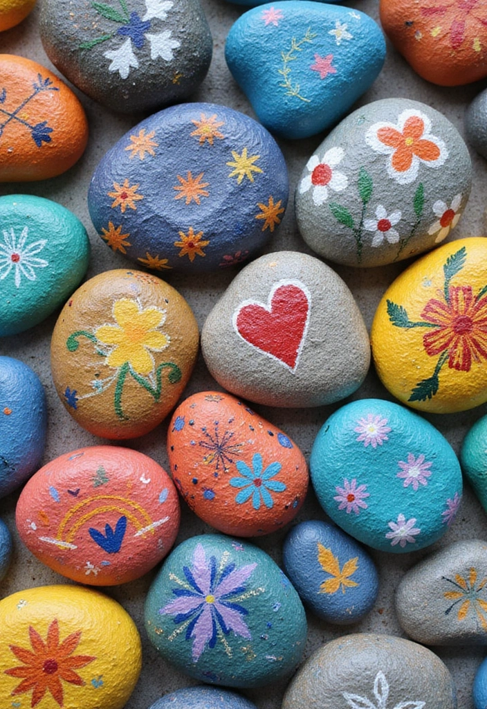 10 Wall Art Ideas DIY for Creative Souls - 7. Painted Rock Wall Art