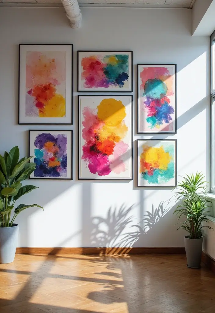10 Wall Art for Office Spaces That Motivate - 3. Abstract Art with Vibrant Colors