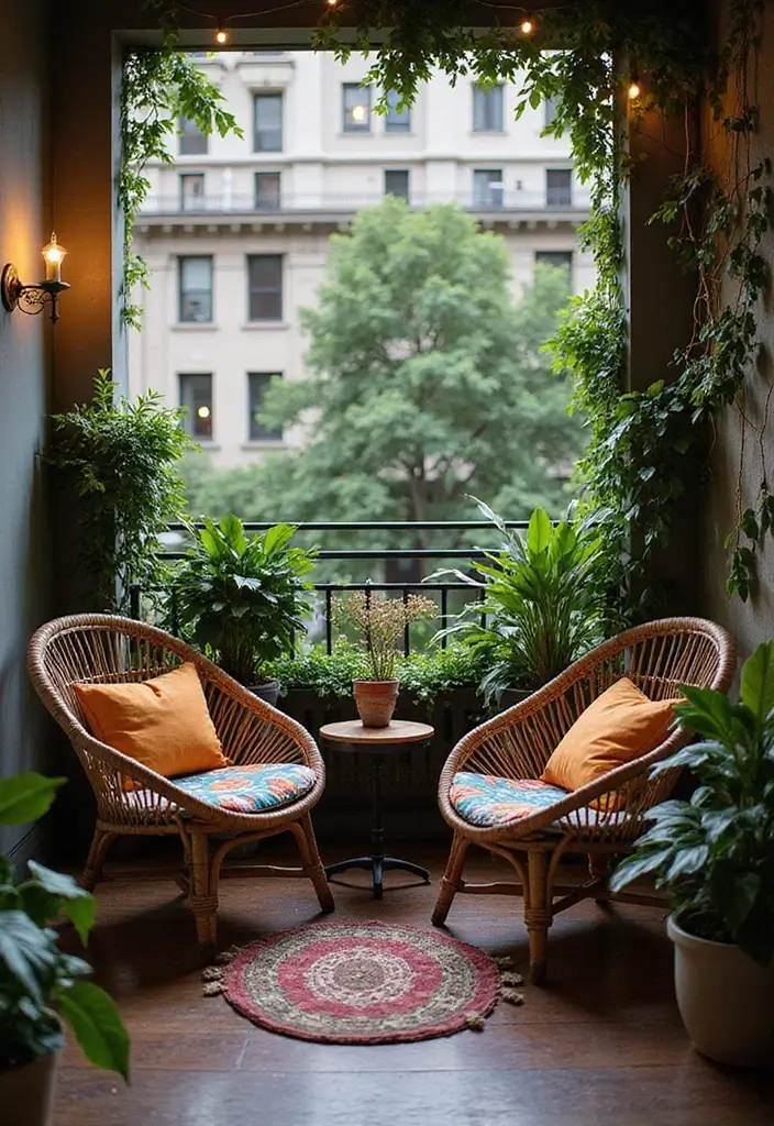 12 Balcony Garden Ideas for Green Living - 4. Incorporate a Relaxing Seating Area